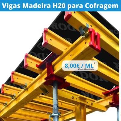 VIGAS de Cofragem em Madeira H20 Tipo Doka - Novo