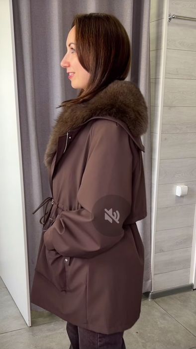 Зимова  куртка парка пуховик Л ХЛ р 48-52.Колір коричневий шоколад.Тор
