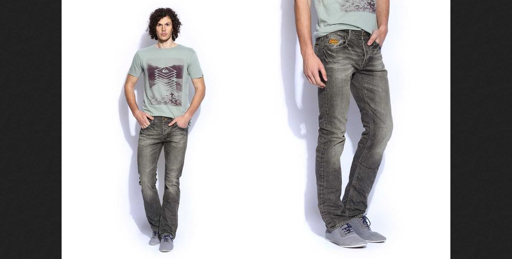 dla wysokiego Szare SUPERDRY Japan Vintage W32 L34 proste W31 L36 slim