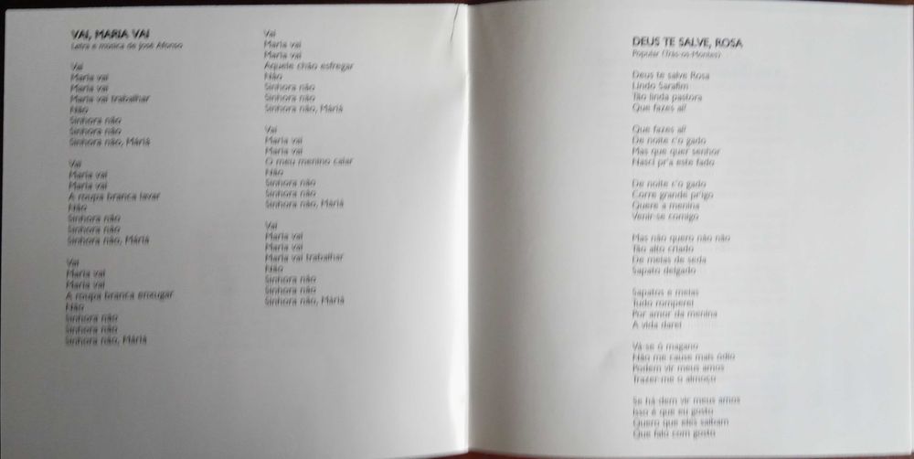 José Afonso	- - - - -		Contos Velhos, Rumos Novos	- - - - -	CD