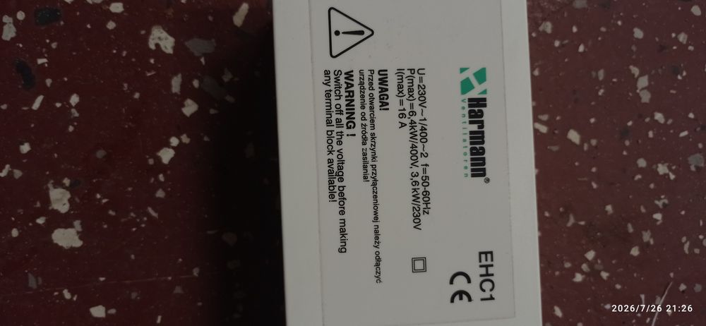 Nagrzewnica elektryczna kanałowa + sterownik+czujnik