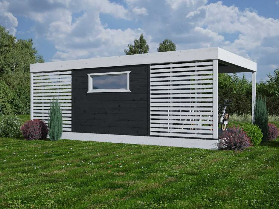 DOMEK 35m2 na ROD domek 4x4 taras 4x4 MDN10A biuro gabinet siłownia