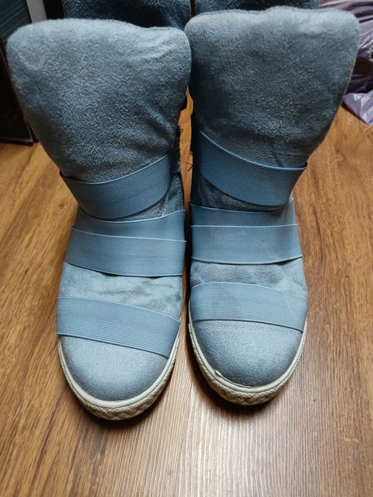 Buty 37 na koturnie botki ocieplane