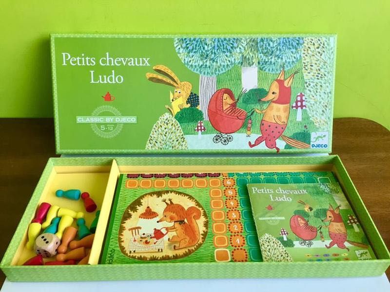 Настільні ігри:Кольоровий улов/Збираємо валізу/Djeco Лудо/Килим Аладін