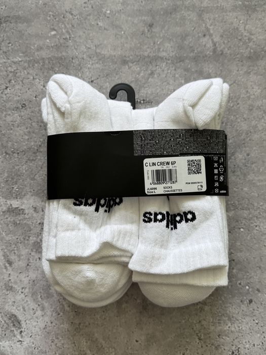 ОРИГІНАЛ Носки Adidas Linear Crew Socks Cushioned 6 пар шкарпетки