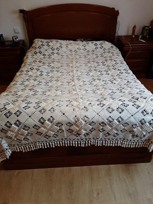 Colcha renda casal feita há mão 2,40x2,20