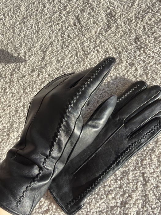 НОВІ ШКІРЯНІ рукавички з елегантним візерунком
