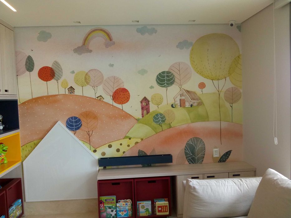 Aplicação de papel de parede