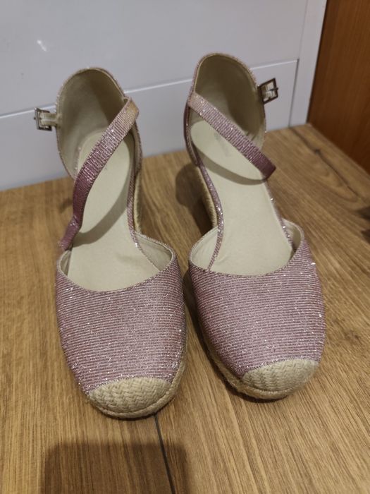 Brokatowe buty rozm.41 wiosna/lato