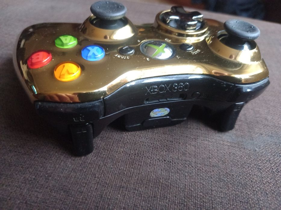 Złoty kontroler pad Star Wars do xbox 360 Gold chrome