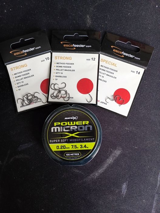 50 sztuk gotowe przypony bagnet gumka. do method Feeder