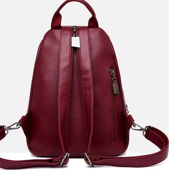 Женская кожаная стильная сумка женский рюкзак портфель ранец рюкзачок