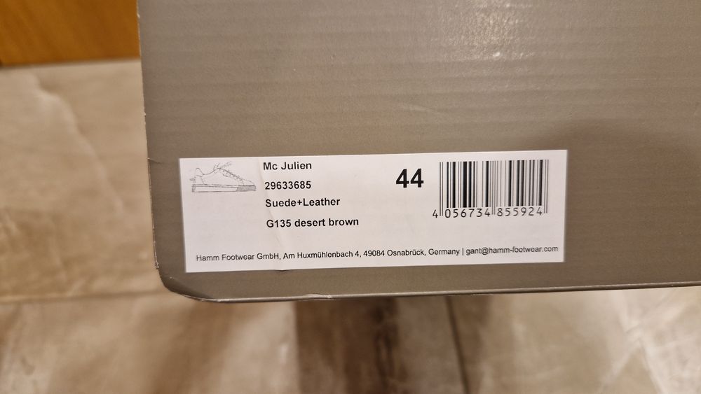 Nowe buty GANT Mc Julien r. 44 skórzane