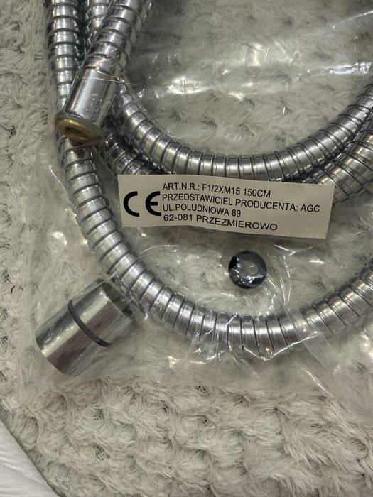 Wąż prysznicowy 150 cm F1/2 x M15 – nowy
