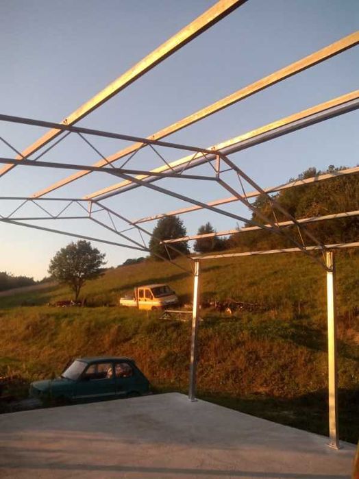 KONSTRUKCJA WIATA OCYNKOWANA 7 x 13m Garaż Magazyn Hala Rolna warsztat