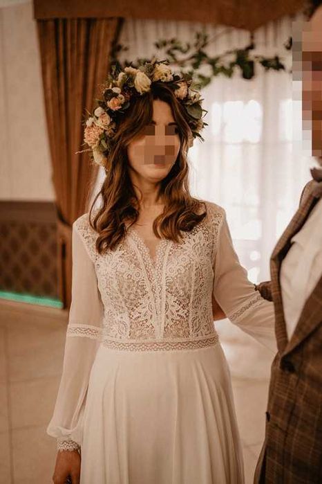 Suknia boho - Elizabeth Passion - długi rękaw