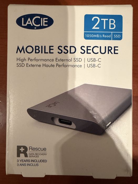 Nowy dysk zew LaCie Mobile SSD Secure 2TB Gw
