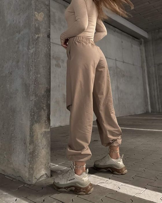 Spodnie LaManuel Nothing XS S M L czarne biale camel