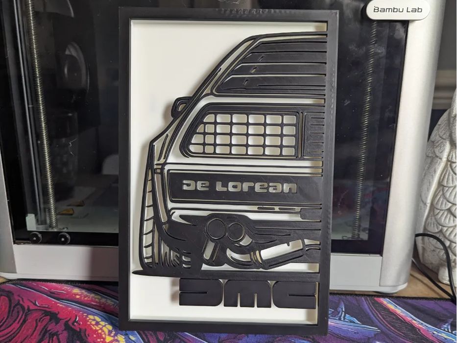Placa DeLorean DMC-12 Estilo Manga