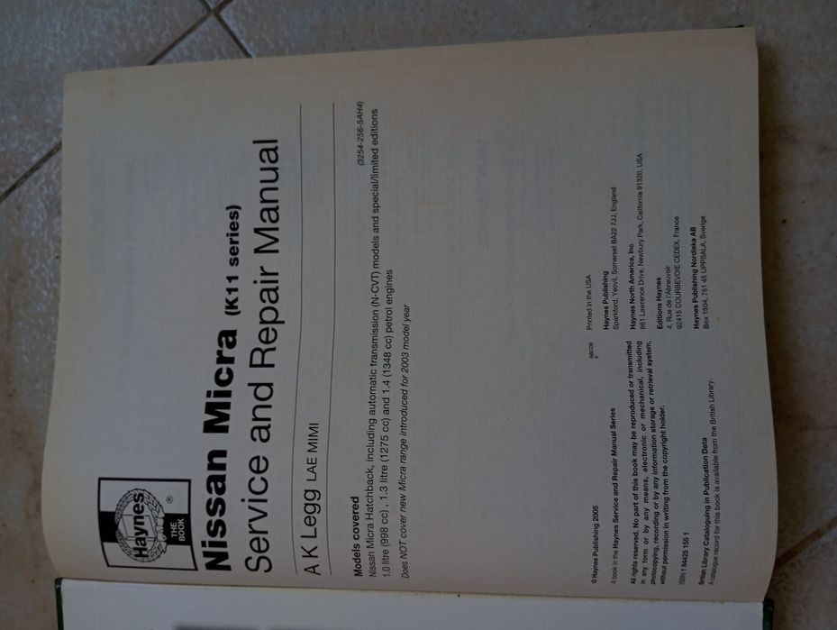 Manual Nissan Micra 1993 to 2002 Haynes Service and Repair Manual