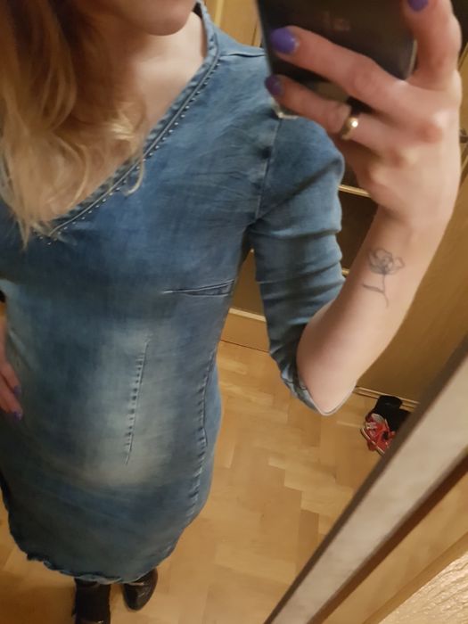 Jeansowa sukienka rozm 34