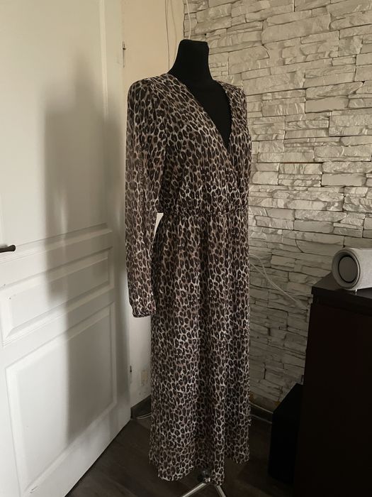 Sukienka Sinsay M Panterka | Stan Idealny | Kopertowy dekolt