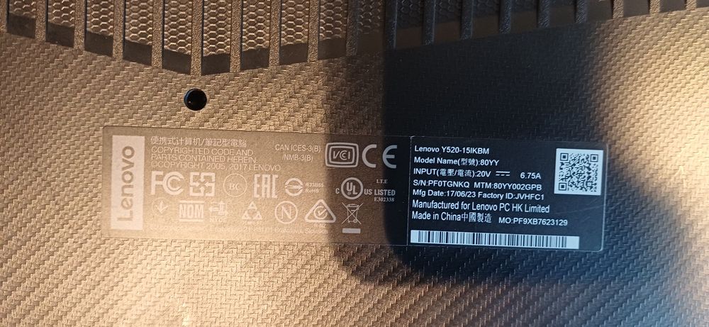 Lenovo Legion Y520 - i7-7700HQ | GTX 1060 | 1TB SSD NVMe | 16GB RAM