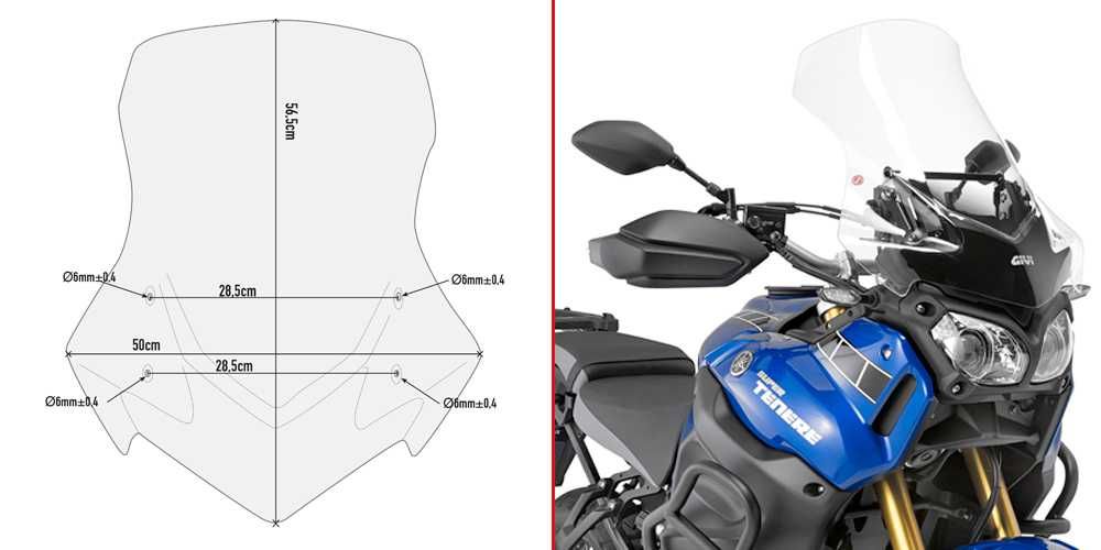 D2119ST szyba YAMAHA XT 1200Z SUPER TÉNÉRÉ (10 > 20) tenere