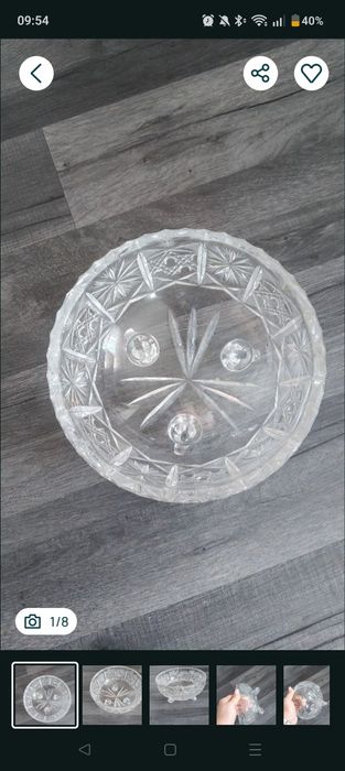 Misa kryształ Huta szkła PRL miska