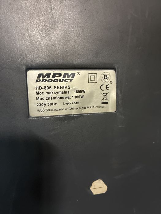 Odkurzacz MPM Feniks  1600w