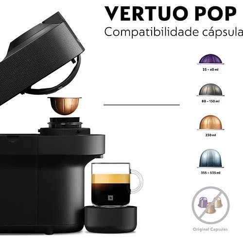 NOVO - Máquina café Nespresso Vertuo Pop - Black