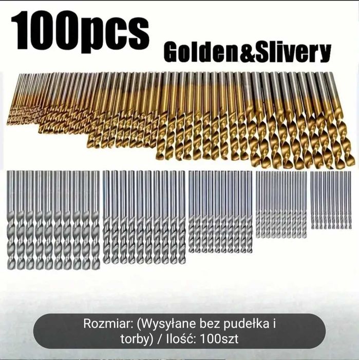 Komplet wierteł 100 sztuk