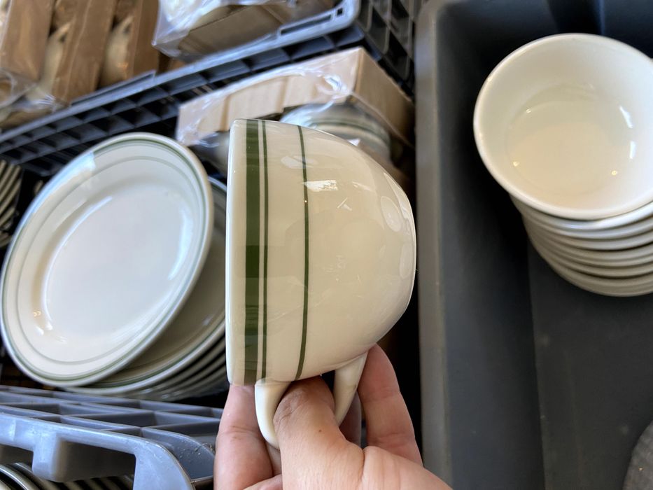 Louça para restauração Tuxton Diner americano tigelas, chávenas