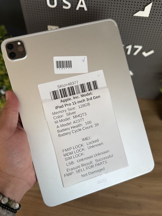 Apple Ipad 11 Pro 3 Gen  M1 128 GB Wifi !