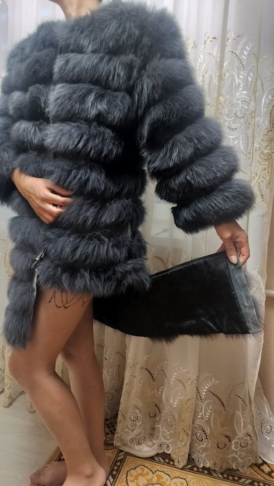 Шуба трансформер мех песца