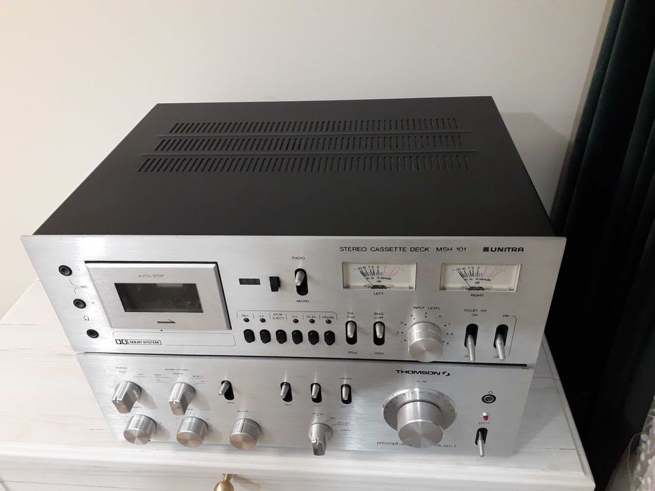 Wieża stereo Magn Diora MSH 101, wzmacn Unitra Fonica Thomson PA3511T