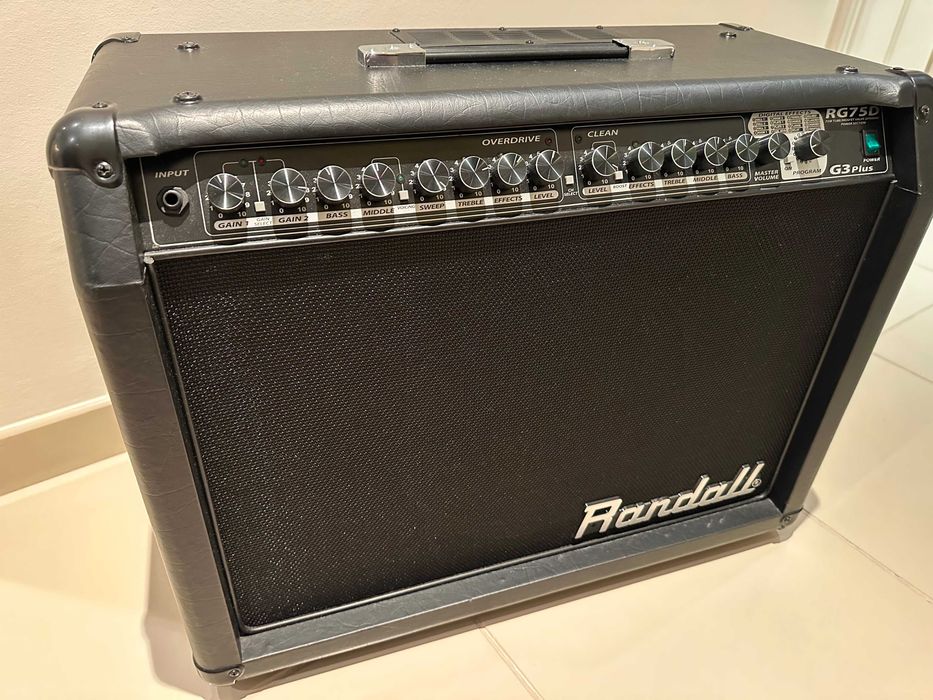Amplificador guitarra Randall RG75DG3 plus – pedal e cabos incluídos