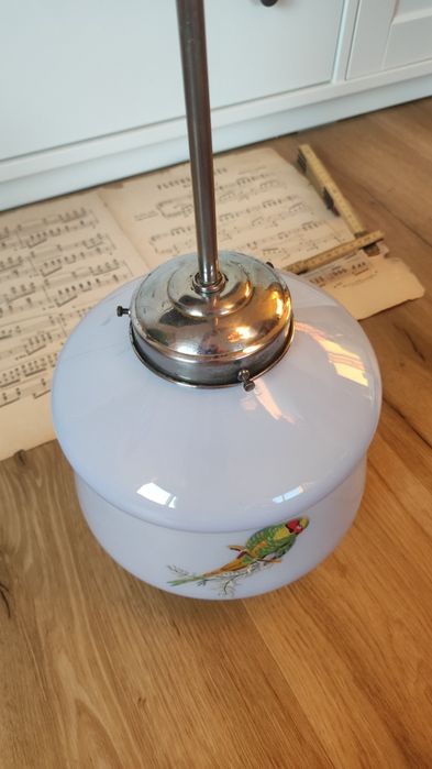 Candeeiro Vidro Opalino Vintage
