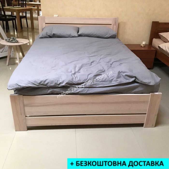 Ліжко деревяне массив 90,120,140,160,180х200. Кровать двуспальная бук. Односпальне двоспальне ліжко. Натуральне дерево бук. Безкоштовно по Україні.