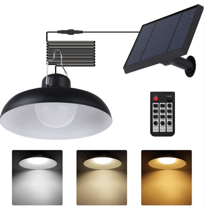 Лампа 2 в 1 на сонячній батареї для дому та вулиці з пультом керування