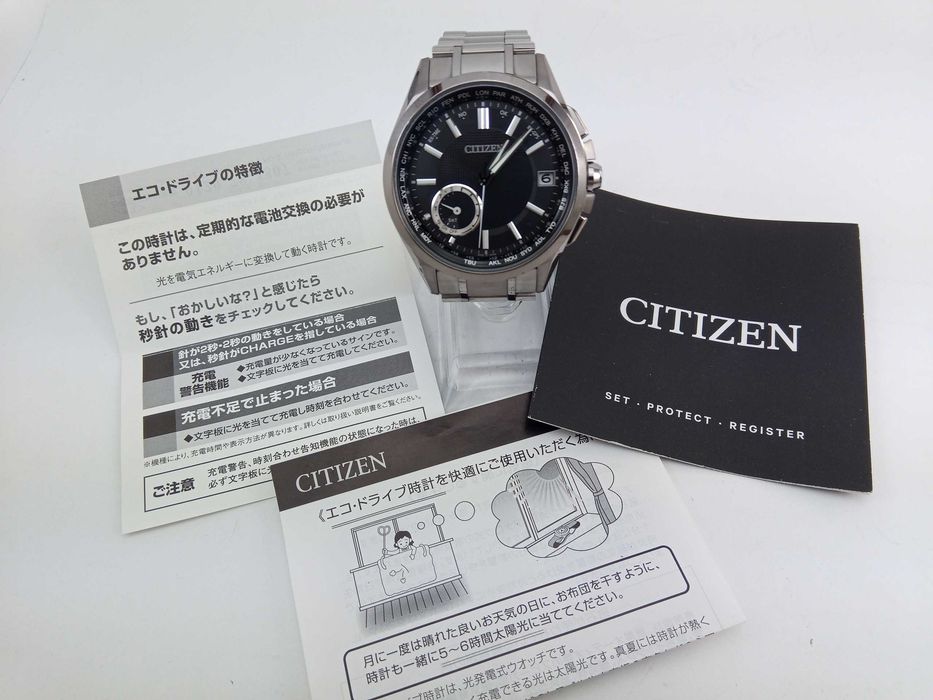 Часы Citizen GPS Attesa CC3010-51E Eco-Drive вечник, титан, сапфир, синхронизация со спутником