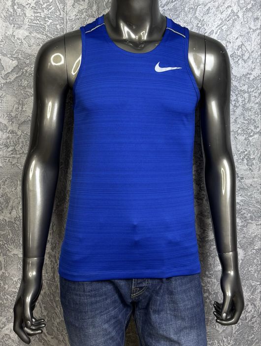 Nike dri-fit running майка безрукавка S размер беговая синяя
