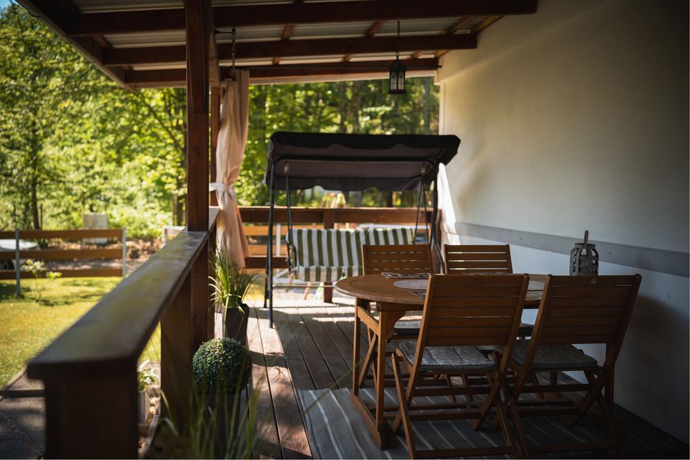 Domek Warmia I Mazury nad jeziorem Symsar, pomost , łódka