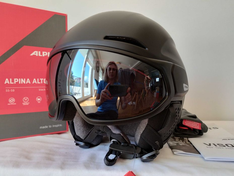 Kask narciarski Alpina Alto Q-Lite Visor Black Matt M 55-59cm