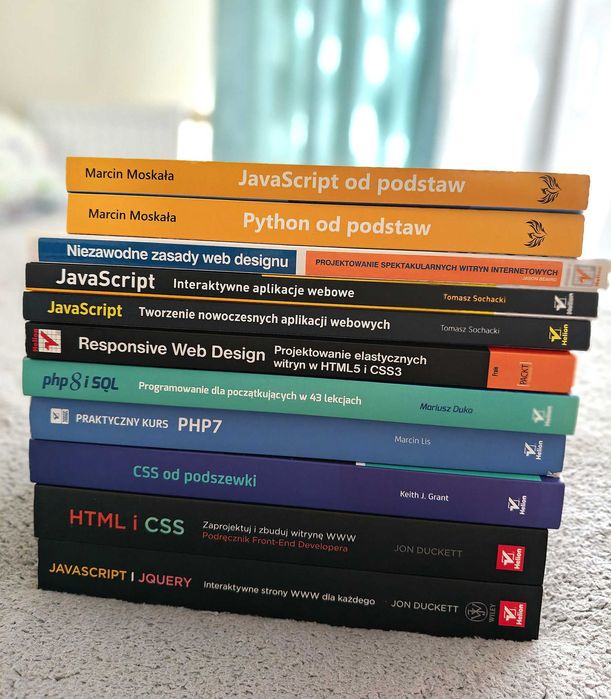 Zestaw 11 książek informatycznych, programowanie, tworzenie stron