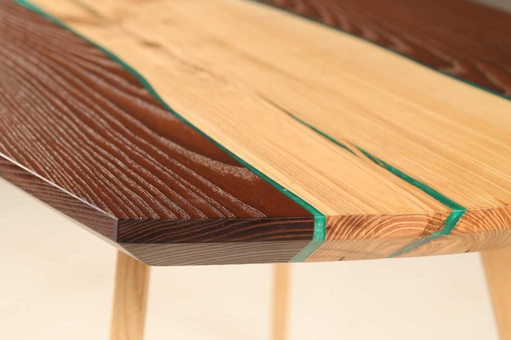 Журнальні столи з ясеня та епоксидної смоли