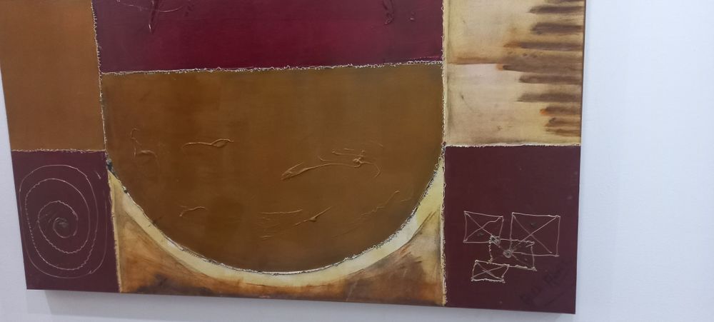 Quadro em tela com pintura de acrílico
