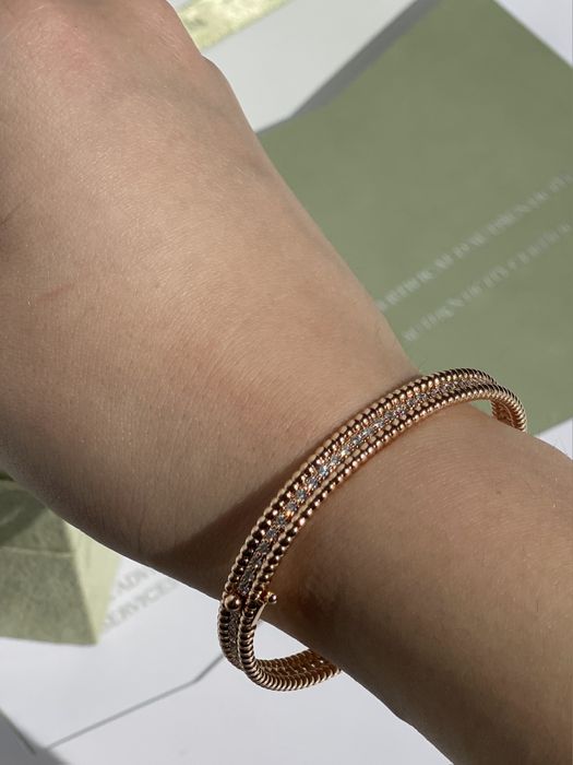 Золотой Браслет Van Cleef Perlée diamands