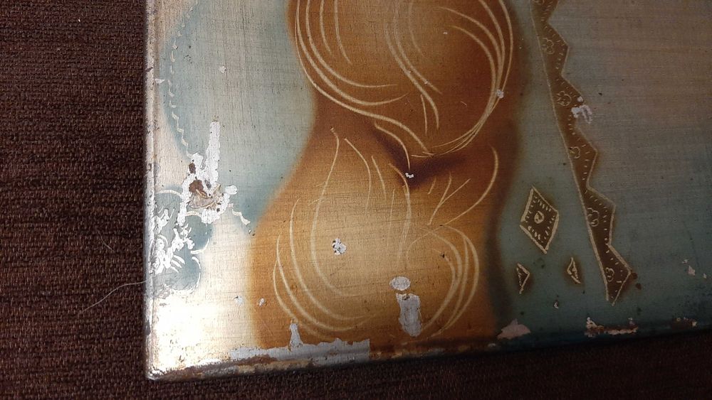 Советская Лаковая картина на металле  СССР