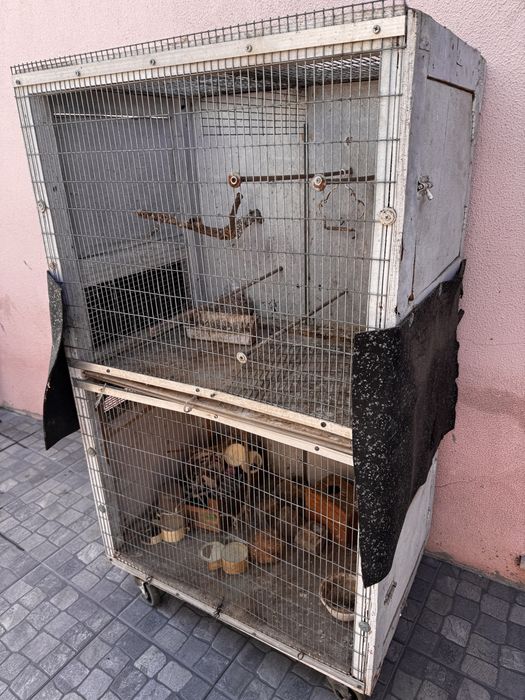 Gaiola dupla para passaros e animais pequenos